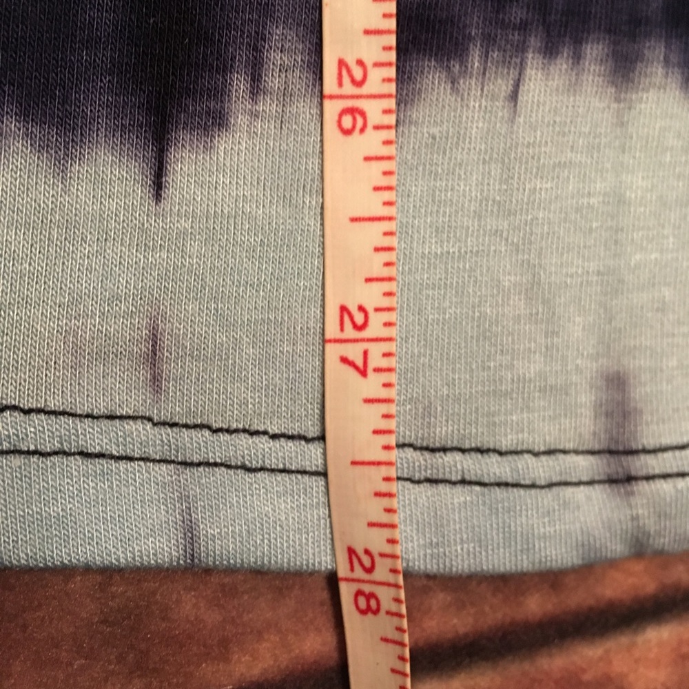 NEW Unique Blue Tie-Dye Top Cold Shoulder Promesa - Picture 6 of 6